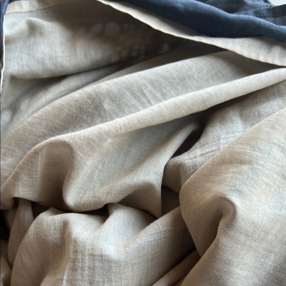 Vintage Bluish Gray color and cream contrast detailing Sleeveless Midi Sundress - Picture 15 of 15